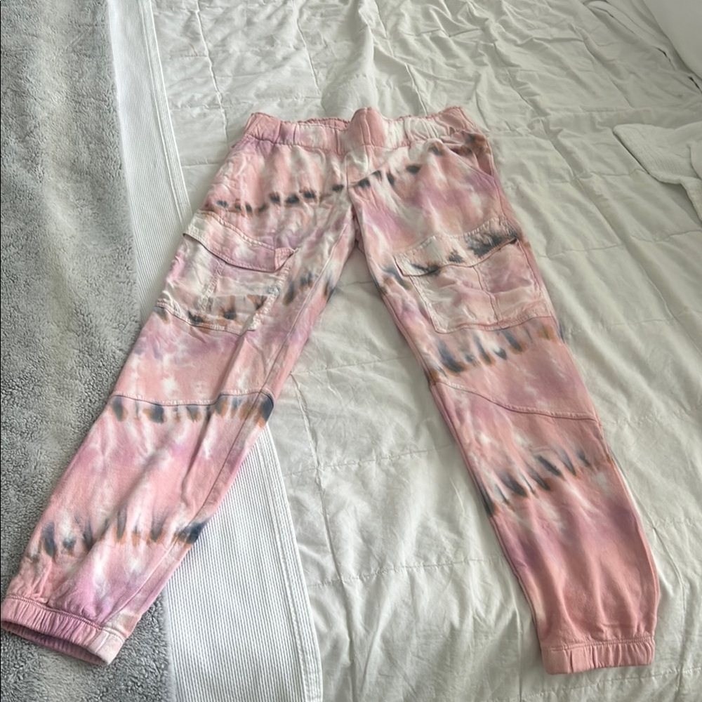 Kids Pink Tie-Dye Jogger Pants